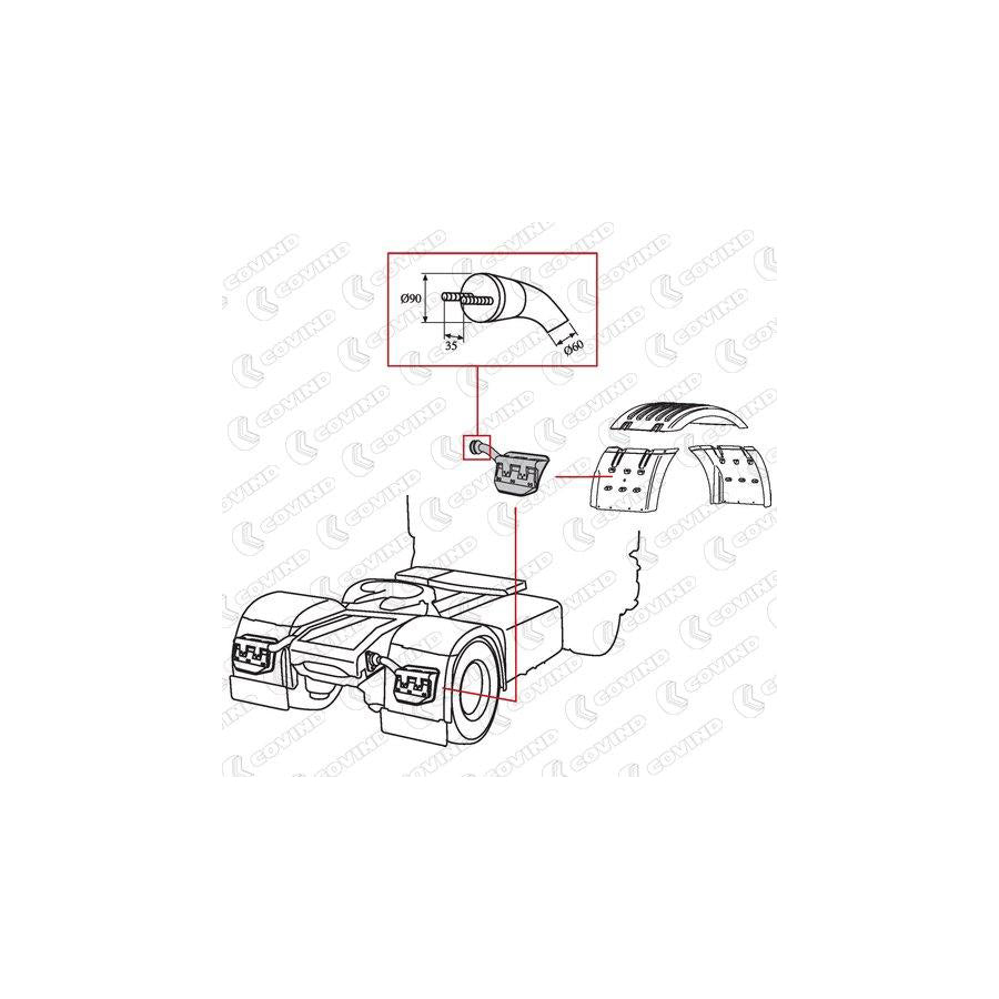 Covind Scr/529 Holder, Mudguard