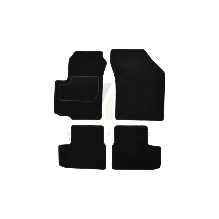 CUSTOPOL 122422 Floor mat set for OPEL Agila B (H08) Textile, Front and Rear, Quantity: 4, Black