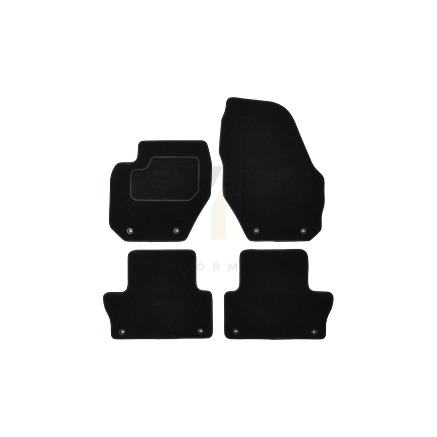 CUSTOPOL 416880 Floor mat set for VOLVO XC60 I (156) Textile, Front and Rear, Quantity: 4, Black