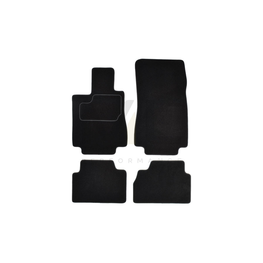 CUSTOPOL Tailored MER325C Floor mat set suitable for MERCEDES-BENZ S-Class Saloon (W220) Textile, Front and Rear, Quantity: 4, Black