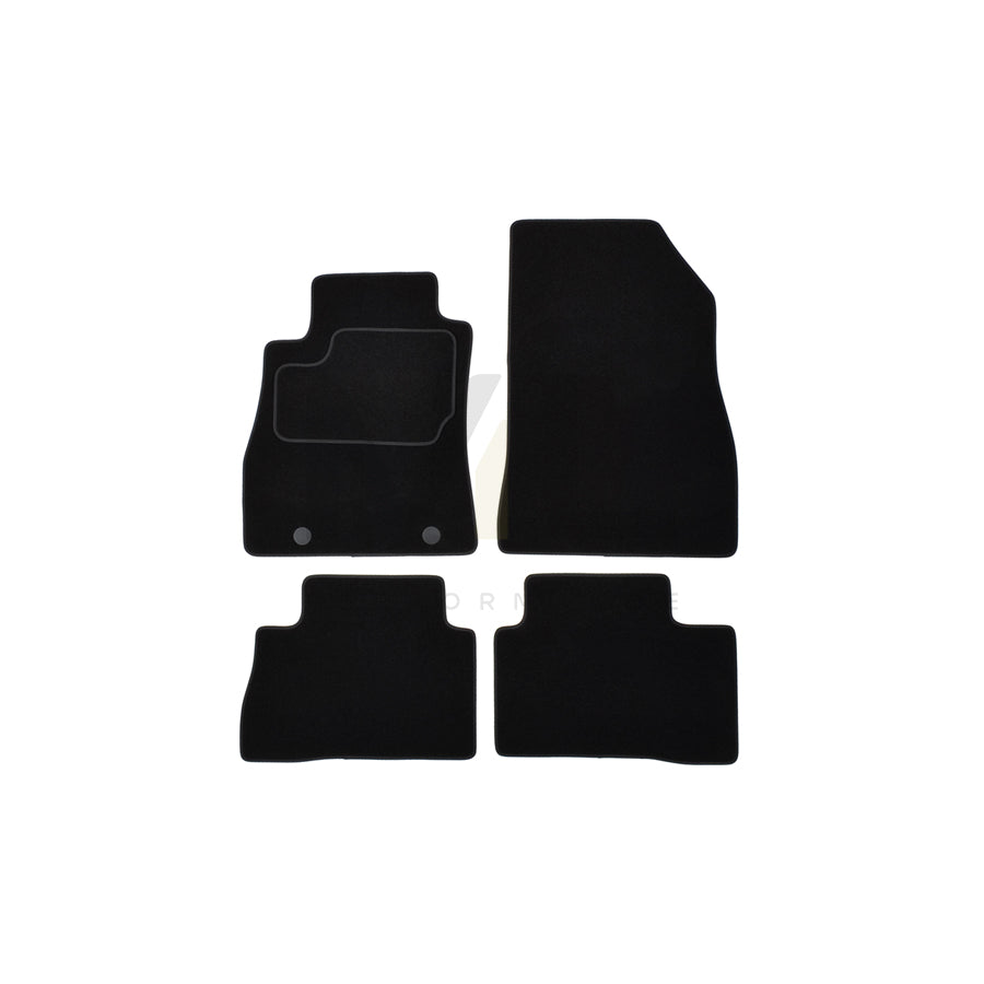 CUSTOPOL Tailored NIS65C Floor mat set for NISSAN Juke (F15) Textile, Front and Rear, Quantity: 4, Black