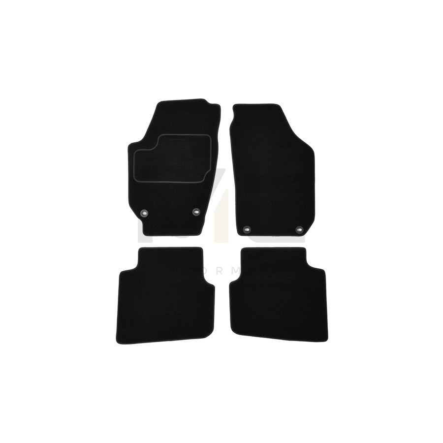 CUSTOPOL Tailored SKO95C Floor mat set for SKODA ROOMSTER Textile, Front and Rear, Quantity: 4, Black
