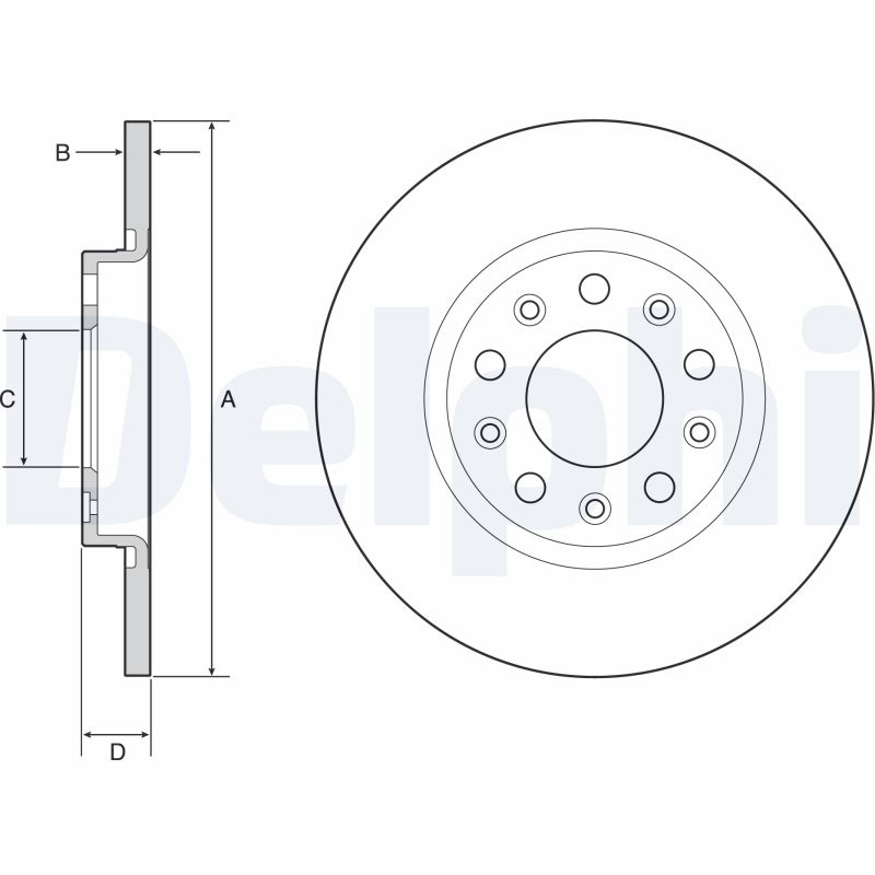 DELPHI BG4960C Brake Disc .