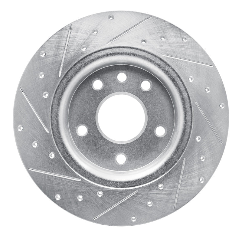 R1 Concepts R1 17-25 Chrysler Voyager Rear Right Drilled & Slotted Silver Brake Rotor