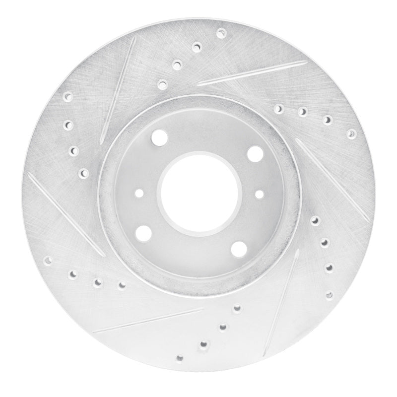 R1 Concepts R1 98-99 Acura CL Front Right Drilled & Slotted Silver Brake Rotor