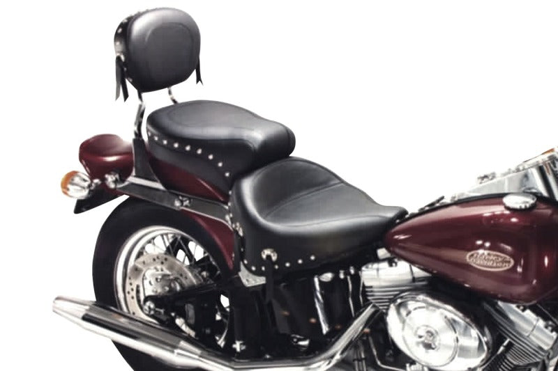 Mustang Motorcycle Mustang 84-06 Harley Standard Rear Tire Wide Touring 1PC Seat w/Studs- Black