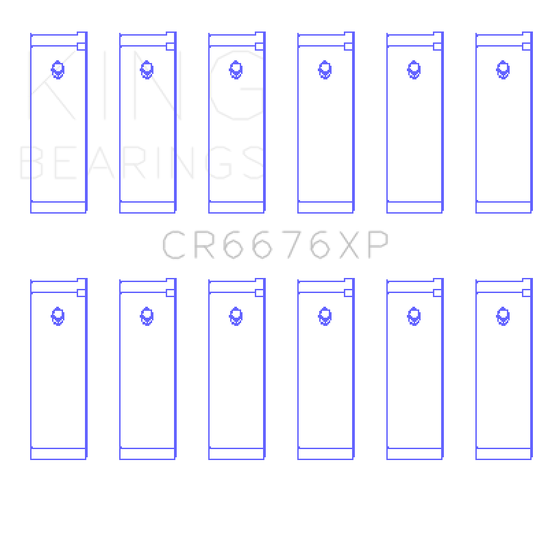 King Engine Bearings Nissan VG30DE/VG30DETT/VG30E/VG30T (Size +.025) Performance Rod Bearing Set