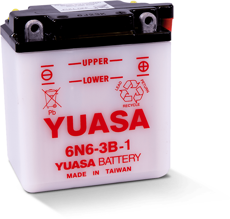 Yuasa Battery Yuasa 6N6-3B-1 Conventional 6-Volt Battery