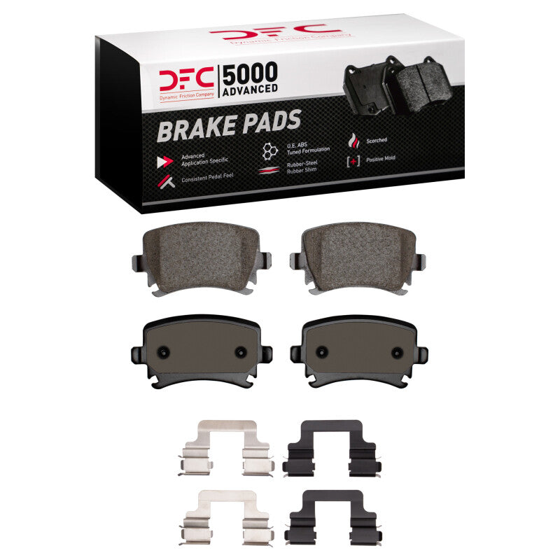 DFC 06-21 Audi TT Quattro Rear 5000 Advanced Low Metallic Brake Pads and Hardware Kit