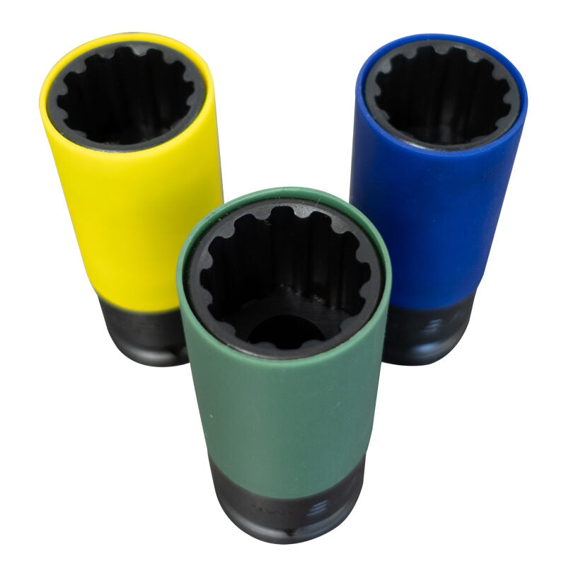 Counteract Socket Pro 6 Way Socket 3pc Set - 22mm, 7/8in, 15/16in - 1/2in Drive