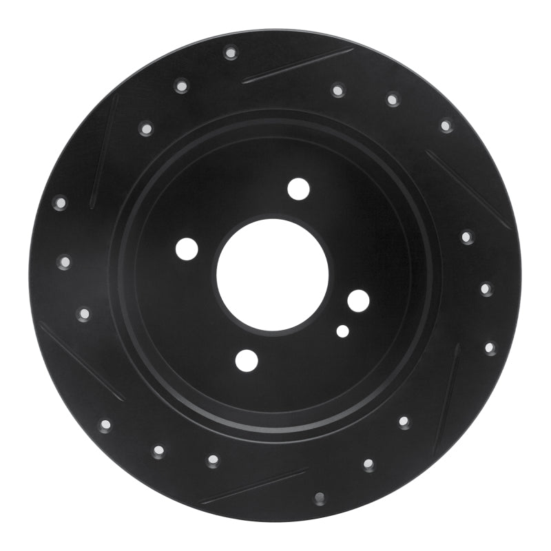 R1 Concepts R1 12-25 Dodge Attitude (Mexico) Rear Right Drilled & Slotted Black Brake Rotor