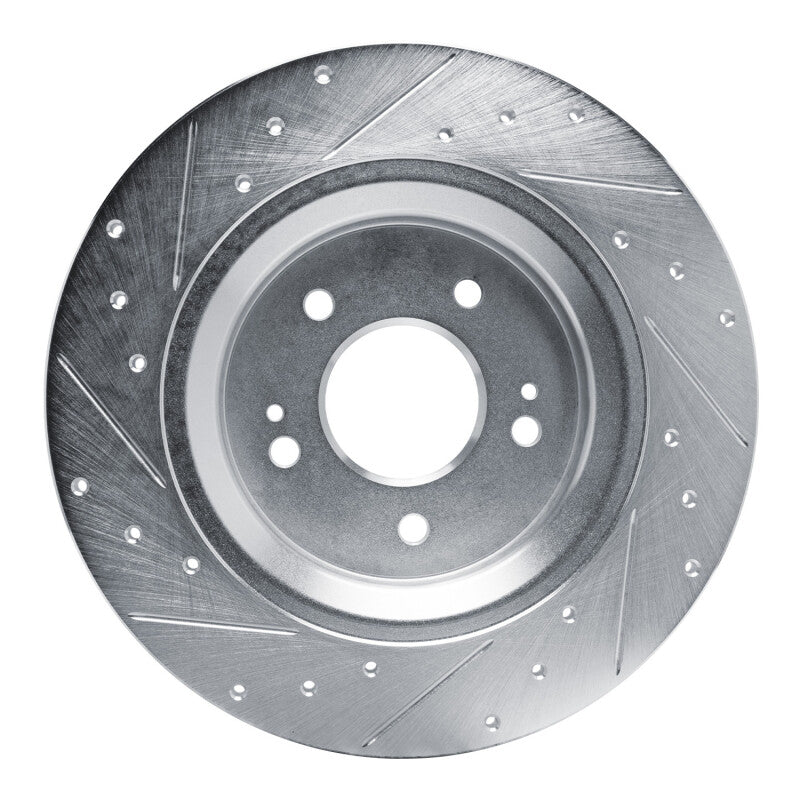 R1 Concepts R1 21-25 Hyundai SANTA FE Rear Right Drilled & Slotted Silver Brake Rotor