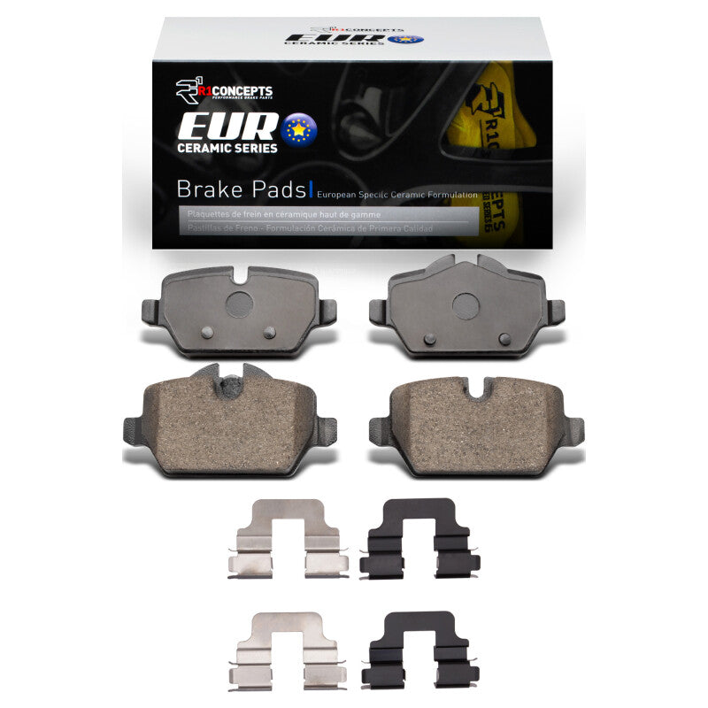 R1 Concepts R1 05-16 BMW 120i (Mexico) Rear Euro Ceramic Pads & Hardware Kit