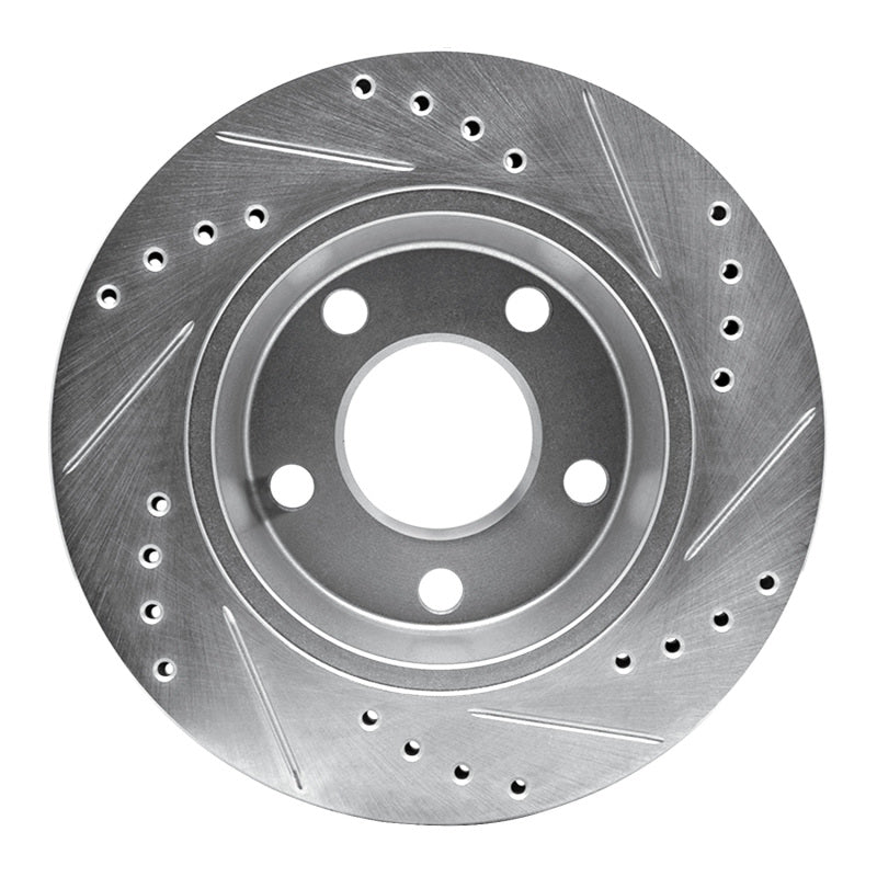 R1 Concepts R1 85-91 Audi 200 Quattro Rear Left Drilled & Slotted Silver Brake Rotor