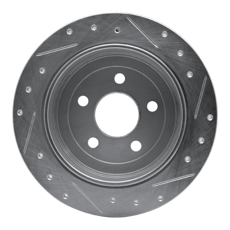 R1 Concepts R1 95-03 Ford Windstar Rear Left Drilled & Slotted Silver Brake Rotor