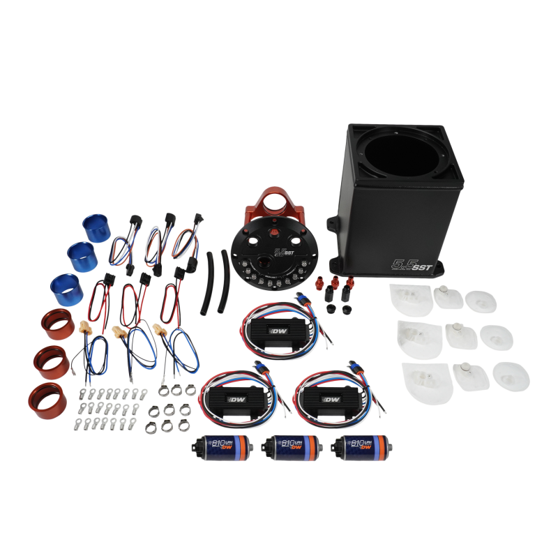 DeatschWerks 5.5L Staged Surge Tank w/ 3 DW810 Brushless Fuel Pumps