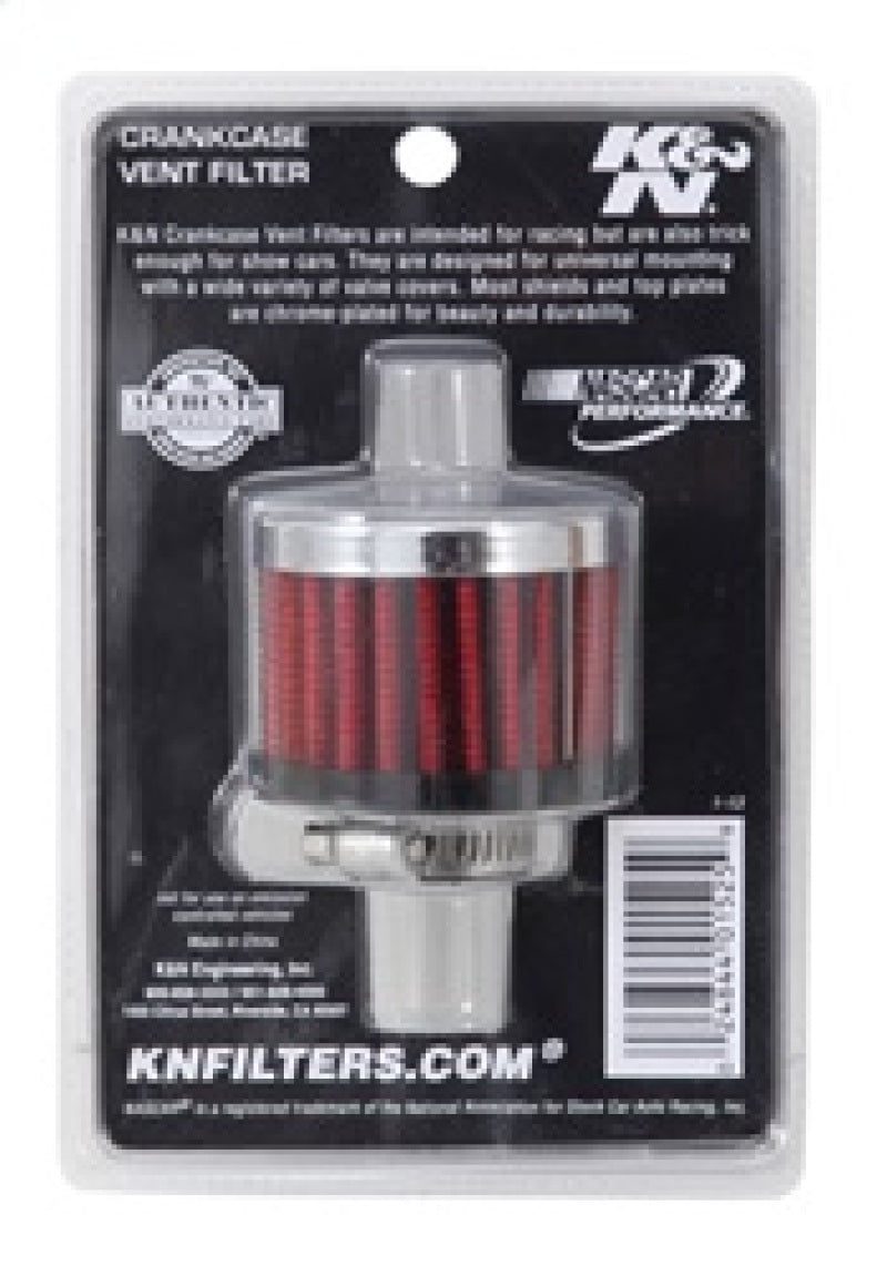 K&N Engineering K&N 0.625 inch ID 2 inch OD 1.5 inch H Clamp On Crankcase Vent Filter