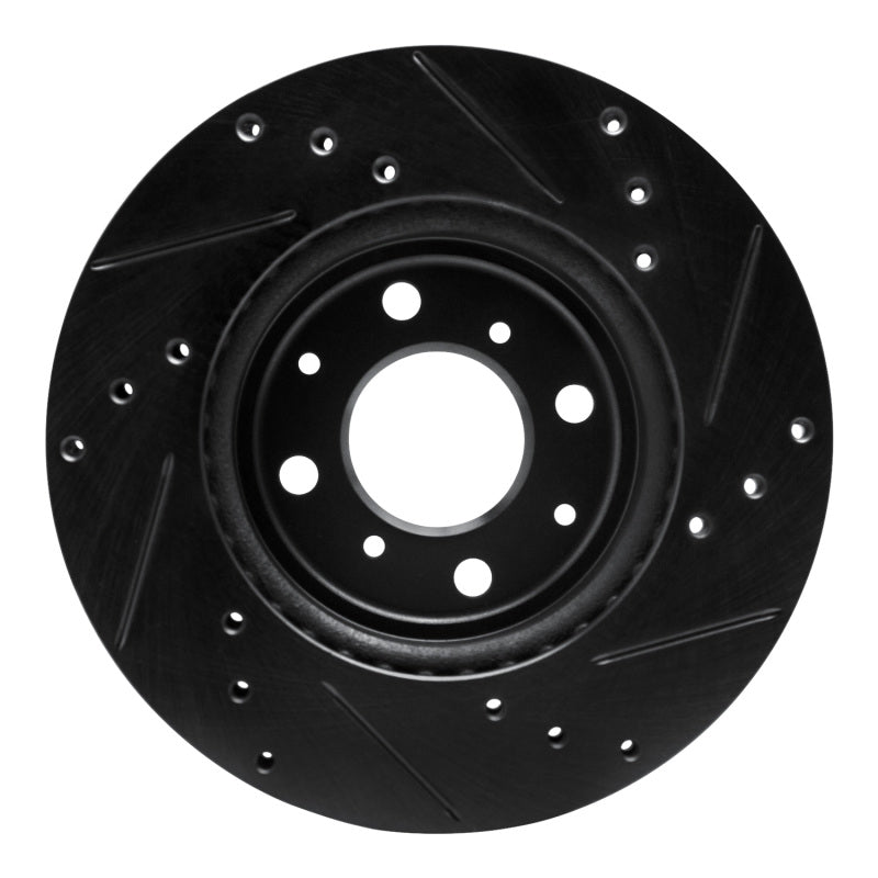 R1 Concepts R1 15-20 Honda Fit (USA/Canada) Front Left Drilled & Slotted Black Brake Rotor