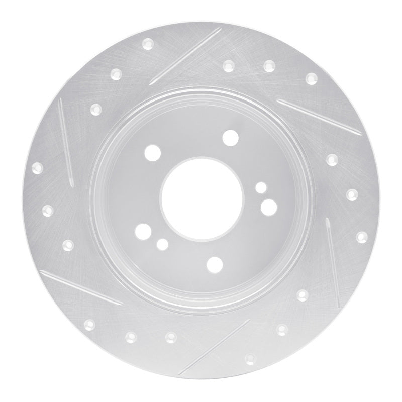 R1 Concepts R1 87-15 Chrysler Crossfire Rear Right Drilled & Slotted Silver Brake Rotor