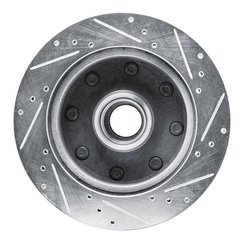 R1 Concepts R1 80-85 Ford E-250 Econoline Front Left Drilled & Slotted Silver Brake Rotor