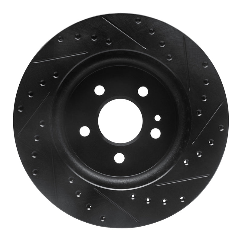 R1 Concepts R1 98-05 Mercedes-Benz ML320 Front Left Drilled & Slotted Black Brake Rotor
