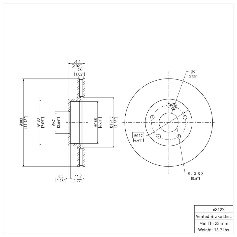 DFC 98-05 Mercedes-Benz ML430 Front GeoSPEC Coated Rotor