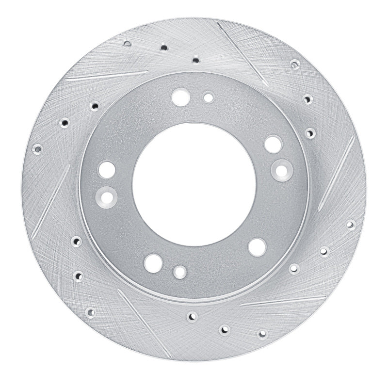 R1 Concepts R1 95-02 Kia SportAGE (USA/Canada) Front Right Drilled & Slotted Silver Brake Rotor