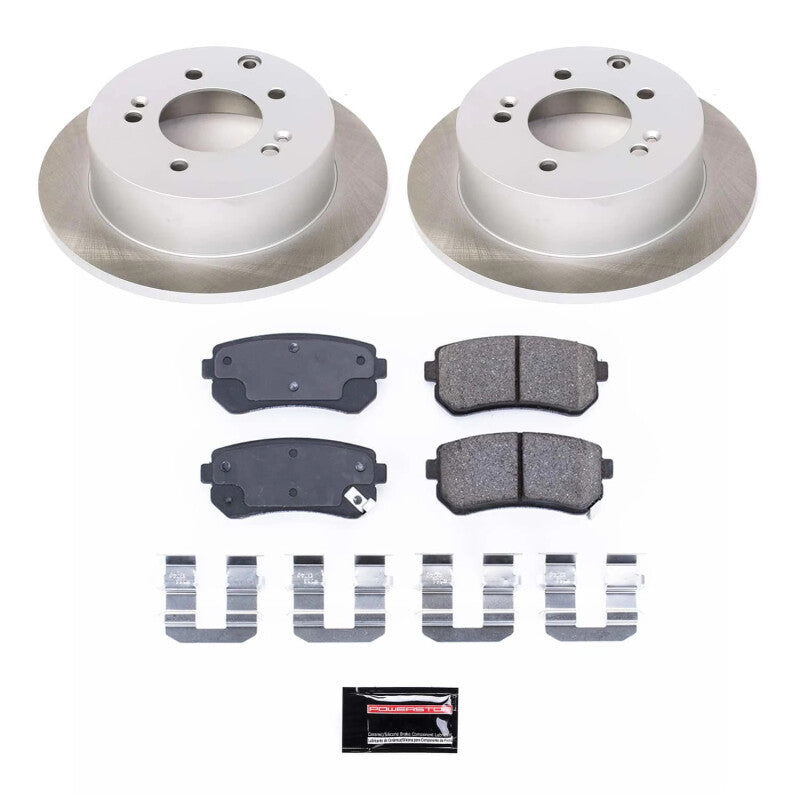 PowerStop Power Stop 10-13 Kia Forte Koup Rear Semi-Coated Rotor Kit