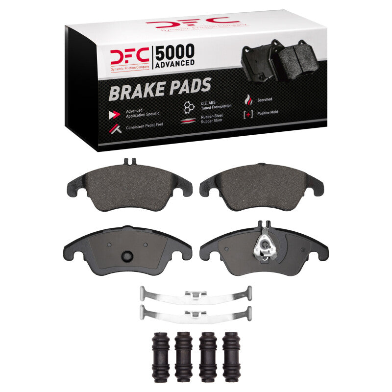 DFC 08-20 Mercedes-Benz SLK300 Front 5000 Advanced Low Metallic Brake Pads and Hardware Kit