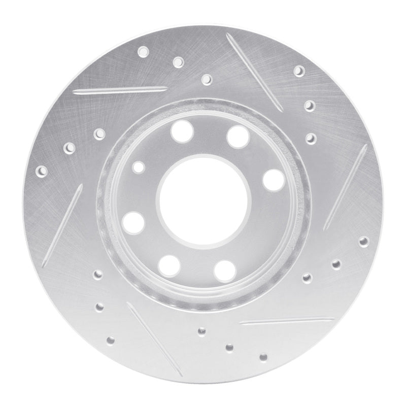 R1 Concepts R1 88-20 Chevrolet BEAT (Mexico) Front Left Drilled & Slotted Silver Brake Rotor