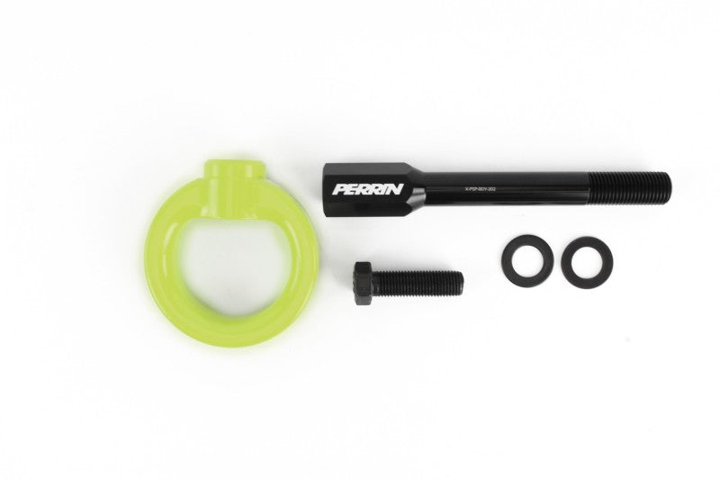 Perrin Performance PERRIN 02-07 Subaru WRX/STI Tow Hook Kit (Front) - Neon Yellow