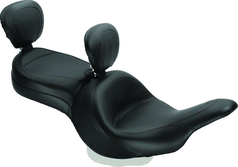Mustang Motorcycle Mustang 08-21 Harley FL Touring Saddlebag Lid Covers Deluxe - Black