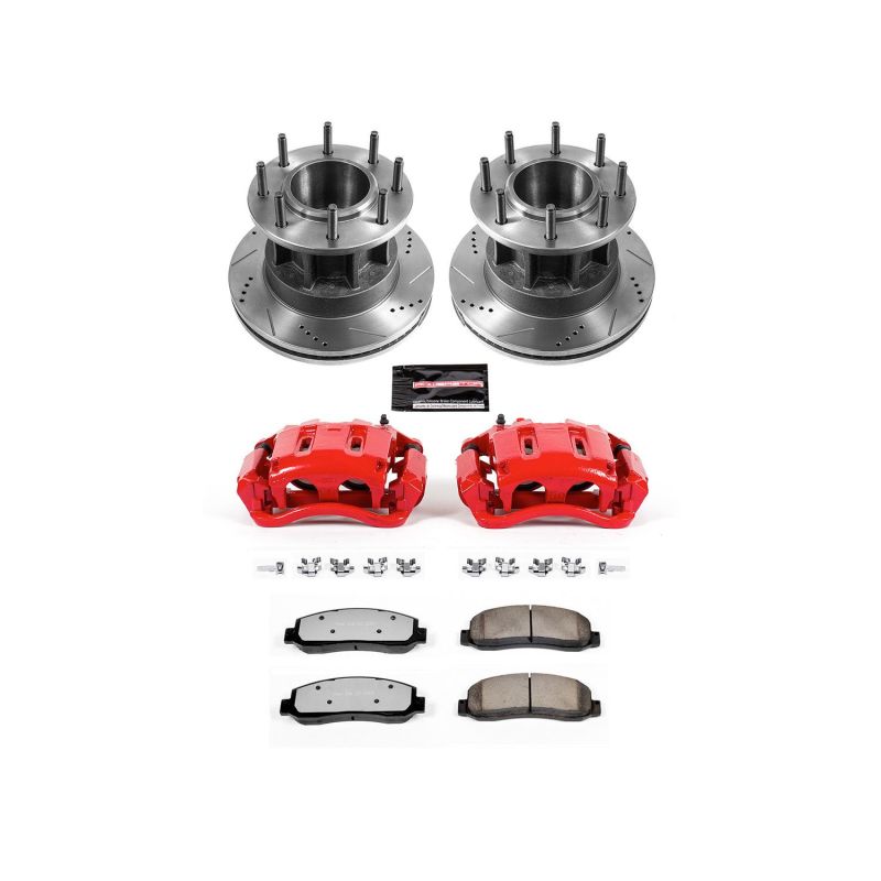 PowerStop Power Stop 05-07 Ford F-350 Super Duty Front Z36 Truck & Tow Kit w/Cals