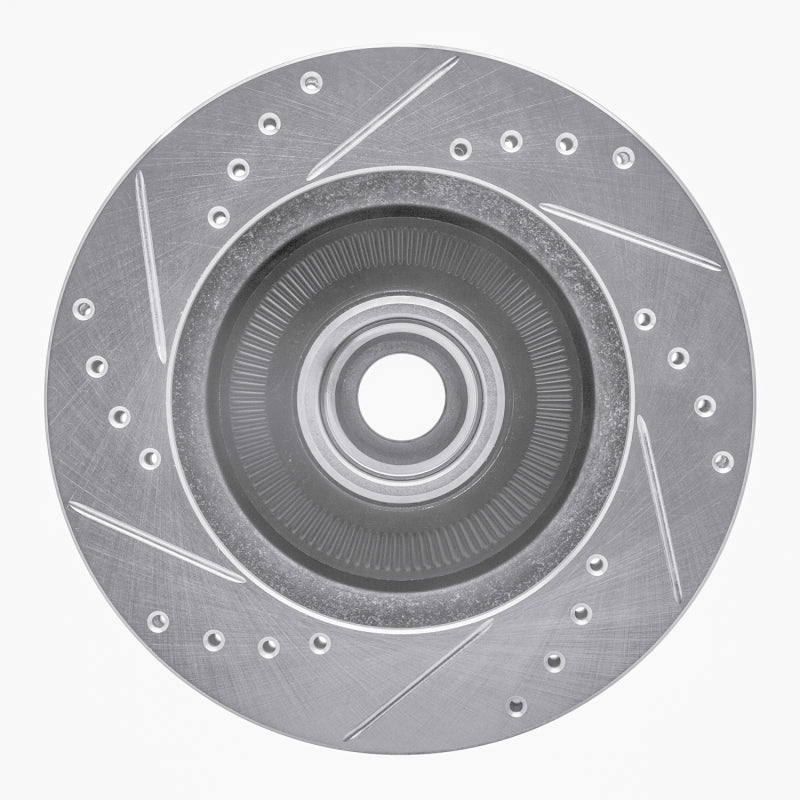 R1 Concepts R1 84-87 Lincoln CONTINENTAL Front Right Drilled & Slotted Silver Brake Rotor