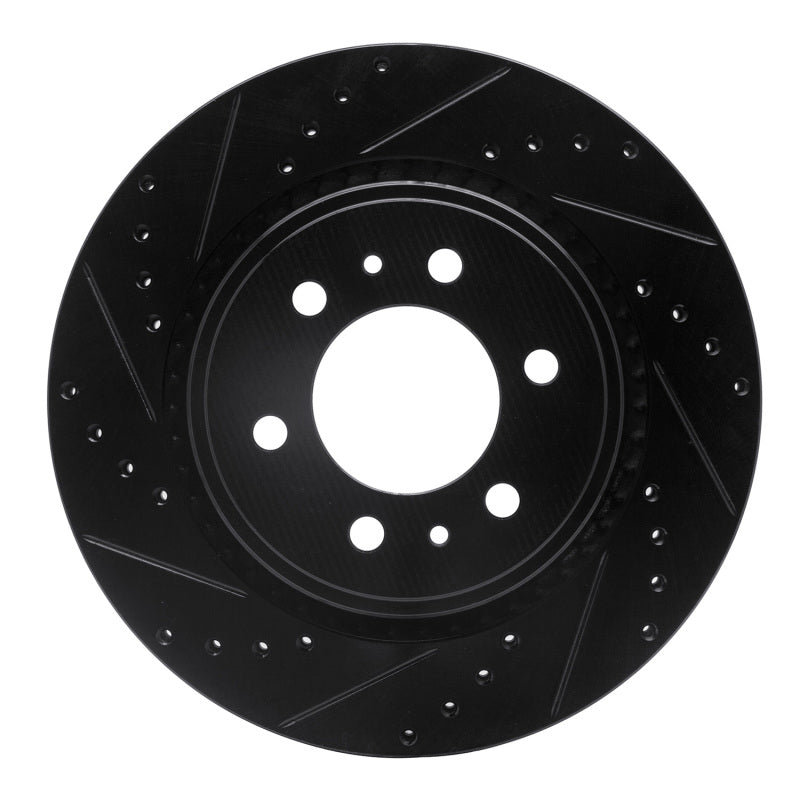 R1 Concepts R1 22-25 Cadillac XT6 Front Left Drilled & Slotted Black Brake Rotor