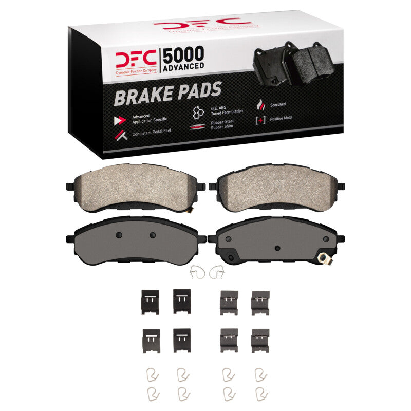 DFC 19-23 Ford Ranger (USA/Canada) Rear 5000 Advanced Ceramic Brake Pads and Hardware Kit