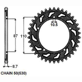SUNSTAR SUNR1-5383-46 Chain Sprocket