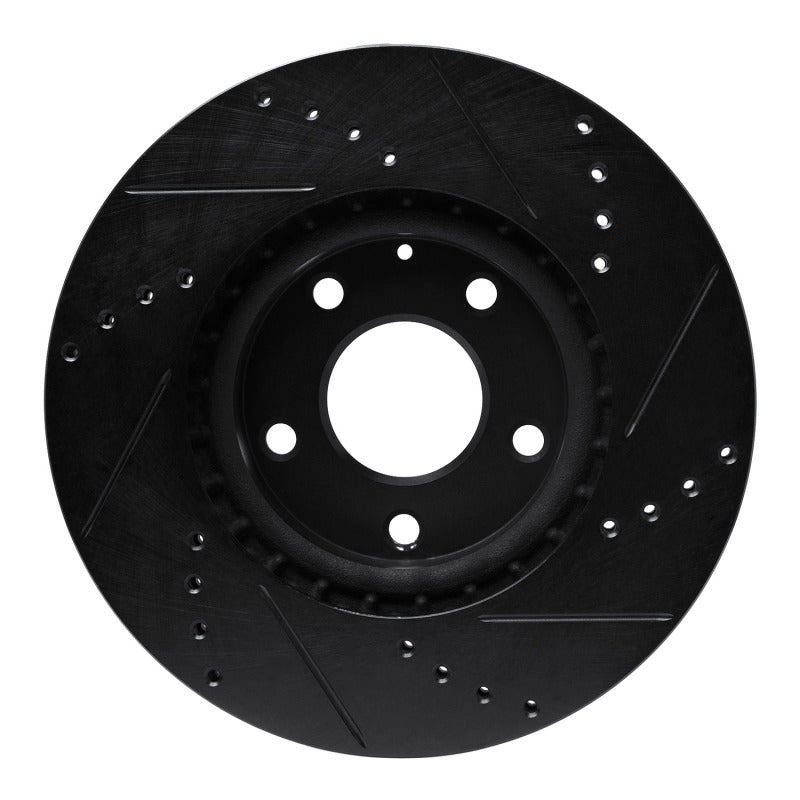 R1 Concepts R1 13-19 Mazda 6 Front Left Drilled & Slotted Black Brake Rotor