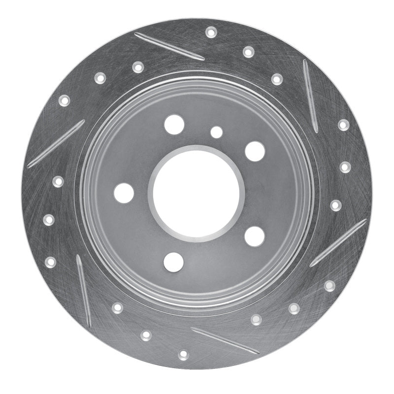 R1 Concepts R1 06-11 Mercedes-Benz B200 Rear Left Drilled & Slotted Silver Brake Rotor