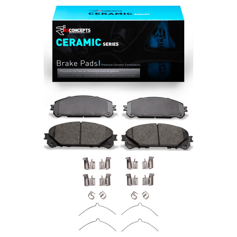 R1 Concepts R1 08-26 Lexus RX350 Front Ceramic Brake Pads & Hardware Kit