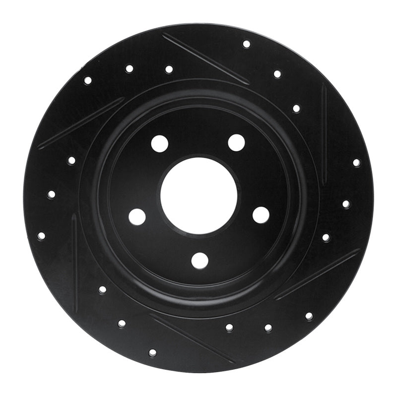 R1 Concepts R1 00-06 Rover 75 (Mexico) Rear Left Drilled & Slotted Black Brake Rotor