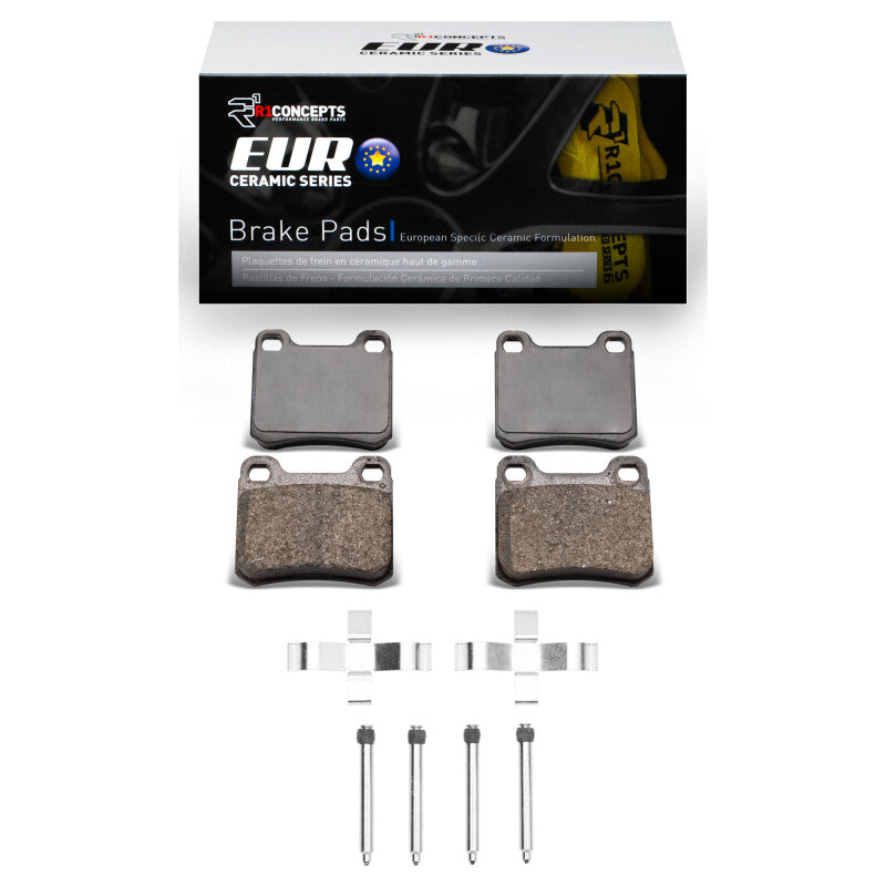 R1 Concepts R1 83-95 Mercedes-Benz 190D Rear Euro Ceramic Pads & Hardware Kit