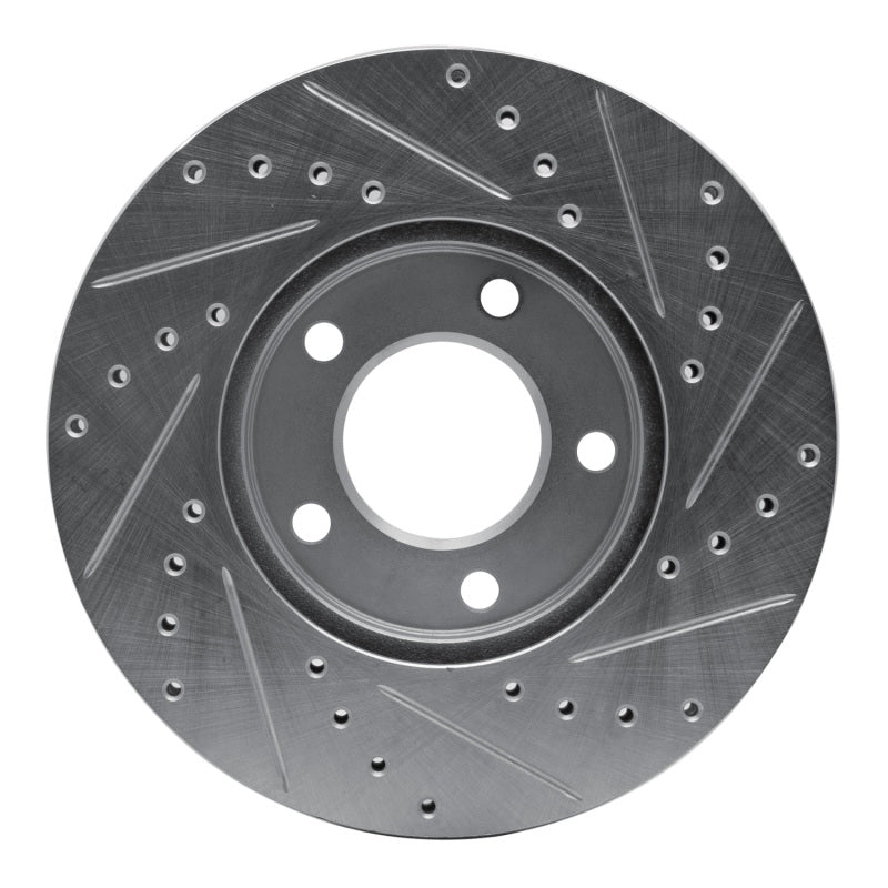 R1 Concepts R1 91-96 Chrysler Town & Country Front Left Drilled & Slotted Silver Brake Rotor
