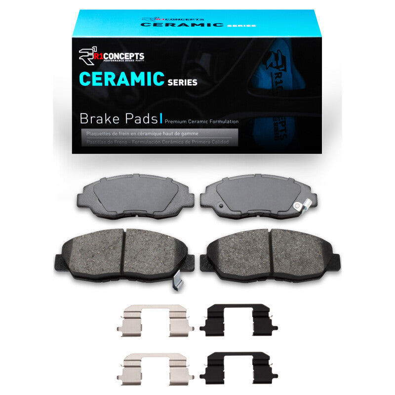 R1 Concepts R1 90-99 Acura CL Front Ceramic Brake Pads & Hardware Kit