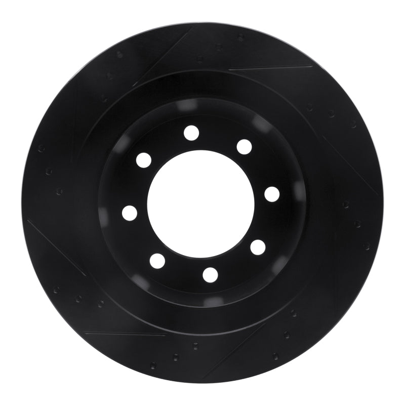 R1 Concepts R1 03-08 Dodge Ram 3500 Rear Right Drilled & Slotted Black Brake Rotor