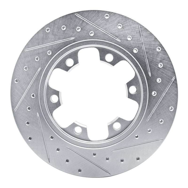 R1 Concepts R1 15-25 Ford Transit-350 HD/DRW Rear Left Drilled & Slotted Silver Brake Rotor
