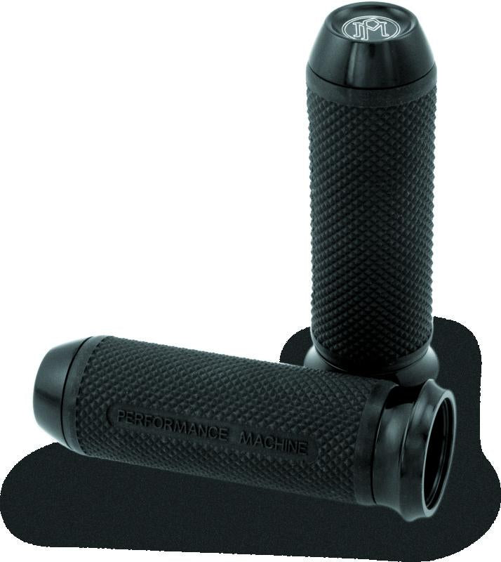 Performance Machine Handle Grip Set - Elite Cable - Black Ano