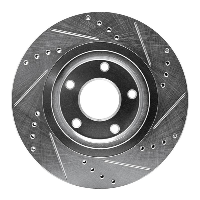 R1 Concepts R1 07-15 Nissan X-Trail (Mexico) Front Left Drilled & Slotted Silver Brake Rotor