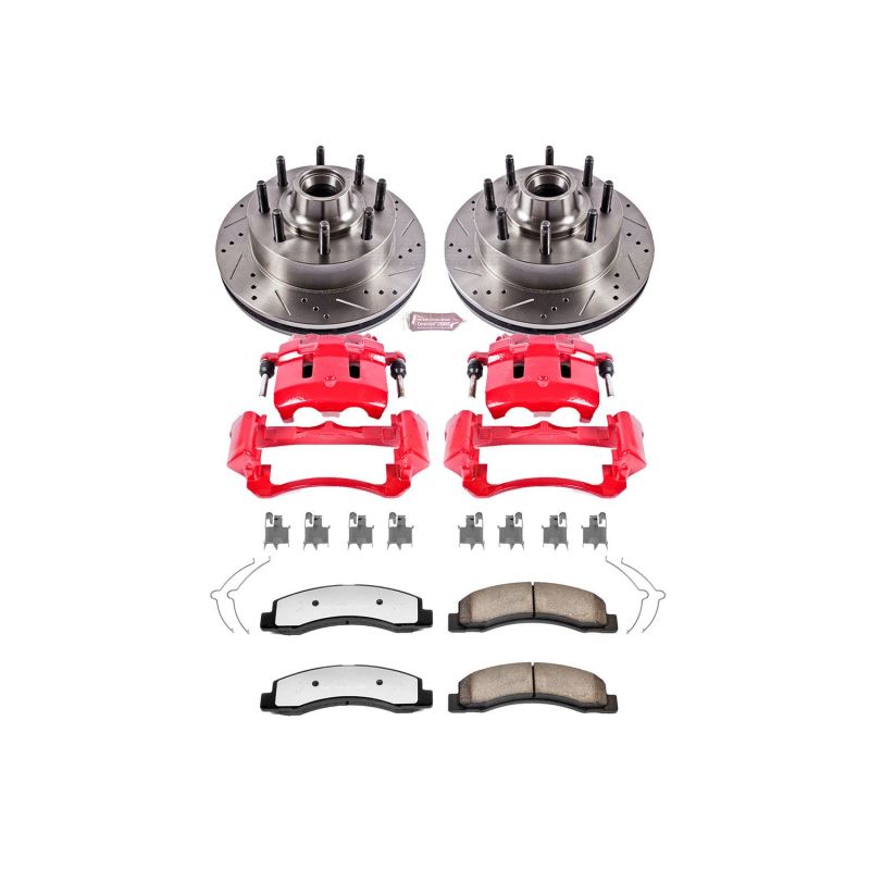 PowerStop Power Stop 03-05 Ford Excursion Front Z36 Truck & Tow Kit w/Cals