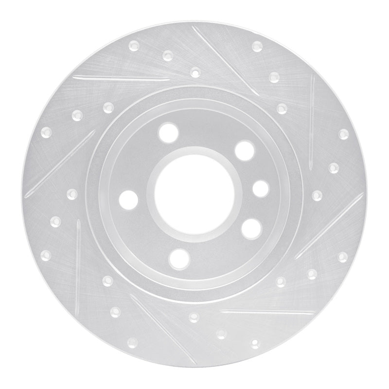R1 Concepts R1 96-00 Volkswagen EuroVan Rear Left Drilled & Slotted Silver Brake Rotor